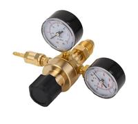 FTVOGUE Régulateur de Gaz Argon, Régulateur de CO2 Argon en Laiton avec Entrée CGA580, Tuyau de 2 M, Sortie 0 à 10 Bar, Manomètre, Mesure de Gaz pour les Utilisateurs de Soudage MIG TIG