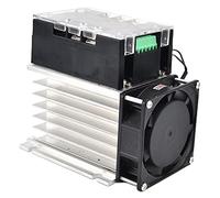 FTVOGUE Régulateur de Tension SCR, Technologie à Semi-conducteurs, Régulation Monophasée, Contrôle Efficace 220-380VAC pour les Applications Industrielles et Commerciales (SSR-20WA-S avec radiateur)