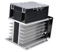 FTVOGUE Régulateur de Tension SCR, Technologie à Semi-conducteurs, Régulation Monophasée, Contrôle Efficace 220-380VAC pour les Applications Industrielles et Commerciales (SSR-80WA-H avec radiateur)