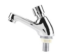 FTVOGUE Robinet de Lavabo à Fermeture Automatique en Laiton chromé avec | Robinet D'évier à économie D'eau, Type Poussoir avec Débit Doux sans éclaboussures, Convient à la Cuisine, à la Salle de