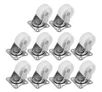 FTVOGUE Roulettes Blanc PP Roulettes Universelles Roues 10 Pack 6,2 X 3,7 X 5 Cm de Meuble pour Armoire Bibliothèque Berceau de bébé Chaise Remplacement Déménagement à Domicile
