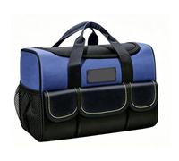 FTVOGUE Sac de Rangement pour Outils Professionnel, Organisateur D'outils D'électricien Robuste avec 5 Poches Extérieures, Construction en Tissu (Tissu Oxford)