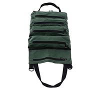 FTVOGUE Sacs à Outils en Toile, Sac à Outils en Toile avec 5 Poches Zippées, Pochette de Rangement d'Outils Enroulable avec Sangle, Rangement Portable pour l'entretien de la Voiture, électriciens,