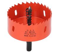 FTVOGUE Scie Cloche HSS avec Mandrin Coupe-trou en Acier Rapide de 80 Mm, Profondeur de Coupe de 32 Mm, Arbre à Ressort, Conception d'élimination des Copeaux pour les Utilisateurs de Bricolage en