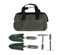 FTVOGUE Set de Jardinage Ergonomique 5 Pièces, Outils de Jardin à Main, | Construction légère en fer, Sac de rangement facile à transporter, Parfait pour les niveaux de jardinage