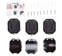 FTVOGUE Support Mural pour Caméra de sécurité, Paquet de 3 (BLACK) | Plastique ABS, Perçage et Installation Adhésive, adapté pour Mini, Mini 2 et Ring Indoor Cam 2