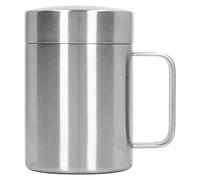 FTVOGUE Tasses à café en Acier Inoxydable 304, Grande capacité, Tasse à café Isolée de 14oz, avec Couvercle Anti-déversement, pour la Maison, le Bureau et les Voyages (400ml)