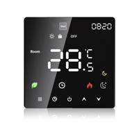 FTVOGUE Thermostat Intelligent avec écran LCD Couleur et Verrouillage Enfant, 5+1+1 Programmable pour Maison, Bureau, Hôtel (Chauffage Électrique)