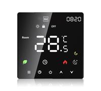 FTVOGUE Thermostat Intelligent avec écran LCD Couleur et Verrouillage Enfant, 5+1+1 Programmable pour Maison, Bureau, Hôtel (Chauffage électrique à Commande vocale)