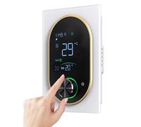 FTVOGUE Thermostat WiFi Intelligent, Thermostat à écran Tactile Programmable avec Programmation Hebdomadaire 5 + 1 + 1, Mode Vacances pour Système de Chauffage (Chauffage de l'eau sans WiFi)