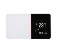 FTVOGUE Thermostat WiFi Intelligent, Thermostatue Programmable 95-240V avec Commande Vocale, Application écran Tactile LCD rétroéclairé 5+1+1 Six Périodes, Affichage Météo et humidité pour (Pas de