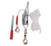 FTVOGUE Tire-Câble à Cliquet Manuel 1,5 Tonne 3307 Lb, Treuil de Halage avec Crochets à Verrouillage Double, Câble en Acier pour Levage, Traction et Remorquage (1,5T*6 mètres)