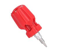 FTVOGUE Tournevis Trapu 6 en 1 avec Embouts en Acier allié, Fente Croisée Pentalobe T15 PH0 PH1 PH2 1/4 3/16 pour Vis 2-5mm, Poignée Rouge