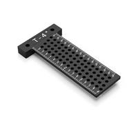 FTVOGUE Traceur pour le Travail du Bois, Règle en Forme de T avec échelles Impériales pour une Localisation et un Marquage Précis des Trous, Construction en Alliage D'aluminium po