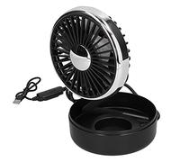FTVOGUE Ventilateur de Voiture à Tête Unique Rotatif à 360 °, alimenté | Conception Multi-angle de Tuyau en Silicone, 3 Vitesses Haute/basse/moyenne, Moteur USB 5V, Compact pour les Bouches