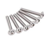 FTVOGUE Vis à Tête Bouton à Bride, Boulons à Tête Creuse en Acier (M5*30MM)