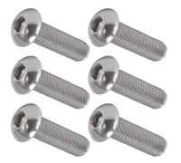 FTVOGUE Vis à Tête Bouton à Douille Hexagonale, Acier Inoxydable A2 304
