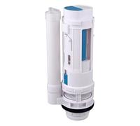 FUANA ABS pour double robinet de chasse d'eau divisé pour réservoir, clapet d'économie d'eau pour remplacement avec volume réglable, pour drain de 6 à 7,5 cm de diamètre, blanc