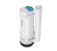FUANA ABS pour double robinet de chasse d'eau divisé pour réservoir, économie d'eau pour clapet de rechange avec demi-bouton réglable, vanne de vidange de 6 à 7,5 cm de diamètre