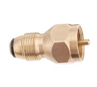 FUANA Adaptateur de recharge de gaz LP en laiton pour bouteilles Coleman de 0,5 kg, coupleur rapide de réservoir de propane avec joint POL à nez souple et égalisation de la pression