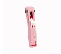FUANA Agrafeuse compacte pour bureau et maison : mini pince à papier portable avec poignée antidérapante, outil efficace de reliure de documents pour fichiers, blanc