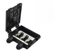 FUANA Boîte de jonction solaire PV avec 2 diodes, indice IP65, DC 1000 V/6,5 A, pour panneaux solaires de 50 W à 120 W, boîtier PPO, noir