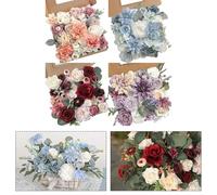 FUANA Boîte de rangement de fleurs en soie DIY 16 types de décoration de | Boîte à Fleurs Artificielles DIY 16 Fleurs Rayonne Soie et 10 Tiges Bouquet Mariage Fête