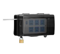 FUANA Boîte électrique d'extérieur étanche avec serrure, résistante aux intempéries, organiseur de cordon d'extension 4/8 prises, support de multiprise sécurisé pour jardin et terrasse