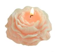 FUANA Bougie décorative faite à la main en cire de soja avec longue durée de combustion pour la maison, les mariages et les banquets, blanc (rose)