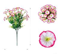 FUANA Bouquet d'eucalyptus artificiel réaliste Morning Glory, 12 tiges de fleurs en soie, plantes artificielles résistantes aux UV pour centre de table de mariage, maison (rose)