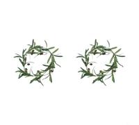 FUANA Branche d'olivier artificielle de 180 cm avec baies, guirlande de feuillage artificiel réaliste pour fête de mariage, décoration d'intérieur, verdure en plastique