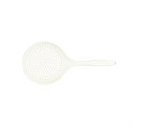 FUANA Ensemble de cuillères fendues en silicone à long manche, passoire à frire et écumoire pour frire, casserole chaude et ébullition, outil de cuisine facile à nettoyer (blanc)