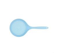 FUANA Ensemble de cuillères fendues en silicone à long manche, passoire à frire et écumoire pour frire, casserole chaude et ébullition, outil de cuisine facile à nettoyer (bleu)