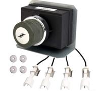 FUANA Kit d'allumage Weber pour barbecue Genesis 7629, Igniter compatible en ABS, kit complet avec bouton et électrodes, montage facile pour la cuisine en plein air