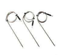 FUANA Kit de sonde de rechange pour thermomètre de barbecue IBBQ-4T et IRF-4S - Mesure 0 °C à 300 °C à court terme 0 °C à 250 °C en continu ± 1 °C - Précision 130 cm - Câble de cuisson en plein air