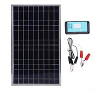 FUANA Kit d'énergie solaire 200 W avec cadre en alliage d'aluminium pour une utilisation en extérieur Options de charge 12 V 24 V Installation facile