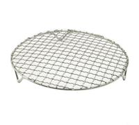 FUANA Lot de 2 grilles de refroidissement rondes en acier inoxydable pour plaques de cuisson, support vapeur multifonction pour barbecue et rôtir, passe au lave-vaisselle (13 cm)