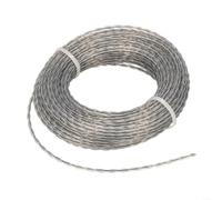 FUANA Lot de 2 rouleaux de fil de débroussailleuse robuste de 2 à 4 mm en nylon renforcé de 10 m pour débroussailleuse électrique, cordon de tonte flexible pour jardins et champs (10 m x 2 mm)