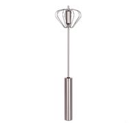 FUANA Lot de 3 fouets à œufs semi-automatiques en acier inoxydable pour mini fouet à main, mélangeur à pousser à la main, batteur à œufs pour la cuisson, le fouet