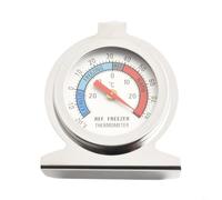 FUANA Lot de 4 thermomètres pour réfrigérateur congélateur - Grand thermomètre en acier inoxydable avec crochet de suspension et support, pour la série classique pour une précision précise
