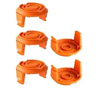 FUANA Lot de 5 capuchons de bobine WA6531 pour débroussailleuse Worx WG150 WG151 WG152 WG153 WA0010 WG155 WG180, couverture de ligne de rechange en plastique avec design à clipser sans outil