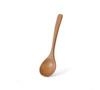 FUANA Louche en bois de 27,9 cm, long manche en bois, fabriquée à la main, cuillère de cuisine ronde profonde pour cuisine, mélangeur, hêtre 45,7 x 11,4 cm