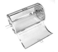 FUANA Panier rotatif à 360 degrés en acier inoxydable, grille de cuisson uniforme pour viande, légumes, porte mobile, passe au lave-vaisselle