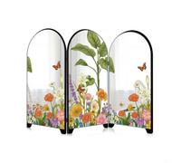 FUANA Paravent pliable créatif, miroir compact ornement de table avec sculptures traditionnelles pour décoration de chambre et de bureau (A)