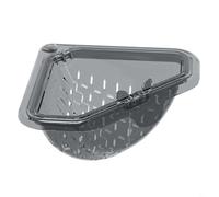 FUANA Passoire d'évier magnétique triangulaire pour déchets alimentaires, filtre de cuisine sans contact, gris, 17 x 17 cm