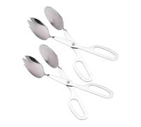 FUANA Pince de cuisine professionnelle en acier inoxydable résistant à la chaleur 600 °C pour retourner le steak, servir des pizzas, manipuler le pain, lancer (grande)