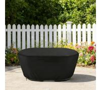 FUANA Protection solaire elliptique noire pour réservoir d'eau - Anti-poussière - Imperméable - Tissu Oxford avec cordon de serrage sécurisé