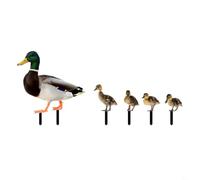 FUANA Statue de canard double face en acrylique, charmante décoration de jardin pour cour et pelouse, art extérieur résistant aux intempéries pour sculpture ornement