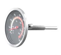 FUANA Thermomètre de barbecue 10-400 C en acier inoxydable pour grille de cuisson M10 Filetage 60 mm pour cadran pour four à rôtir extérieur Accessoires