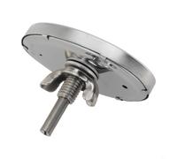 FUANA Thermomètre de barbecue à gaz, jauge de température en métal avec grand écran, 38-430 degrés 100-800 degrés pour F, noir argenté